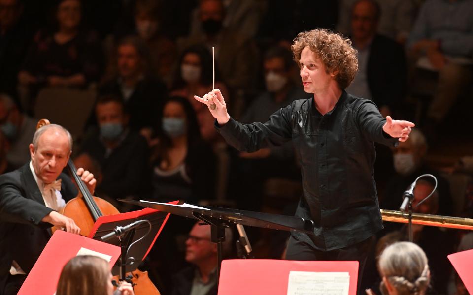 Principal Conductor Santtu-Matias Rouvali conducting the Philharmonia